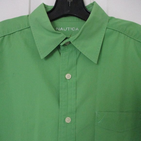 Nautica Shirts Nautica Mens Ls Lime Green Cotton Casual Shirt Nwot